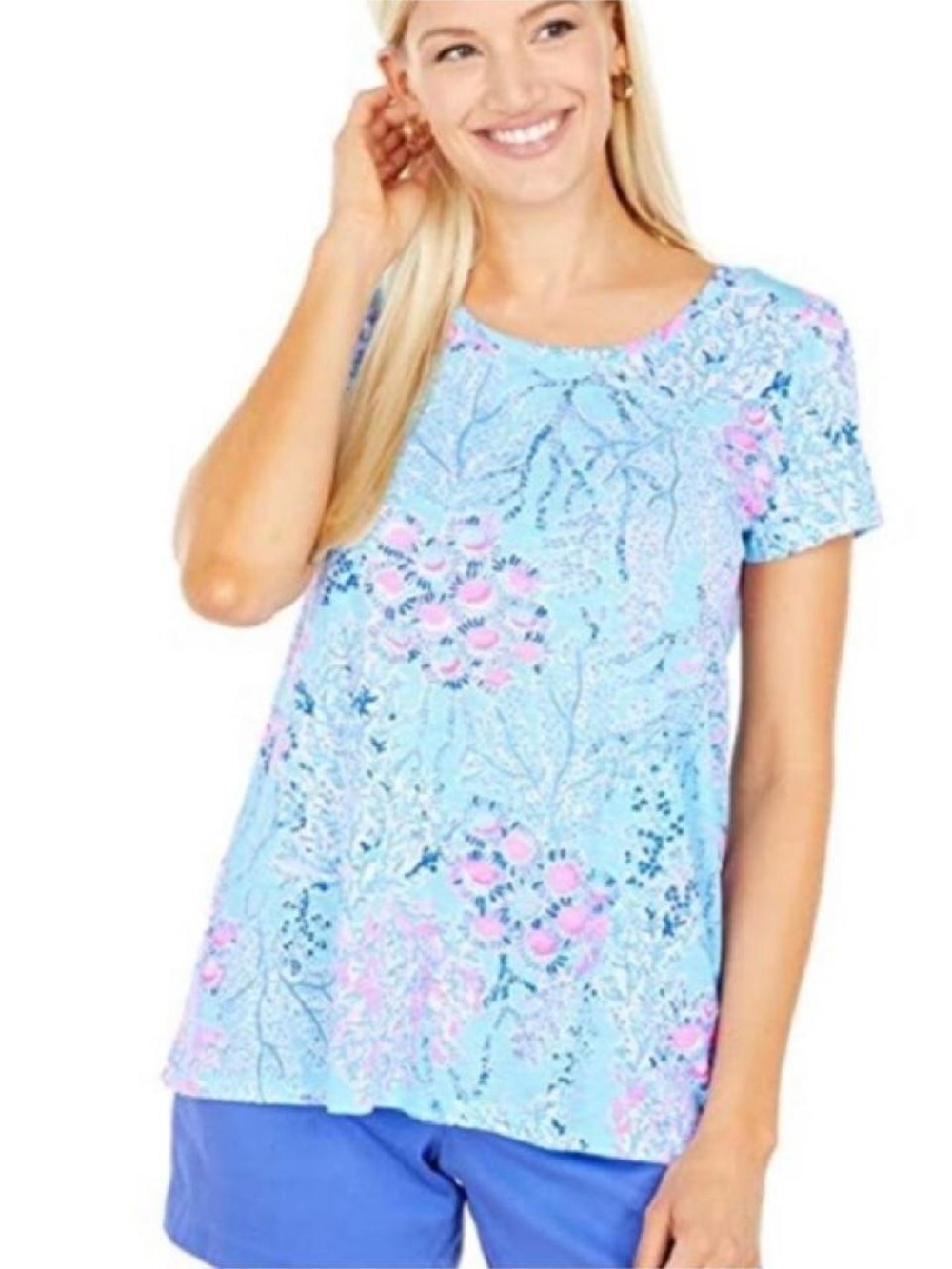 Lilly Pulitzer short sleeve V neck top Etta - Picture 9 of 9